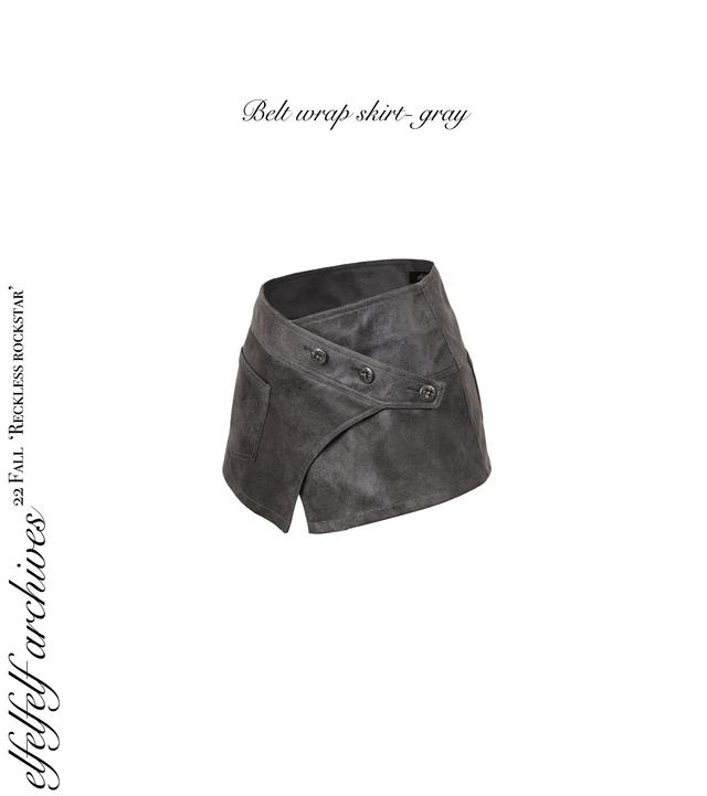 써저리 surgery dekki belt mini skirt 'blue' - 위시버킷
