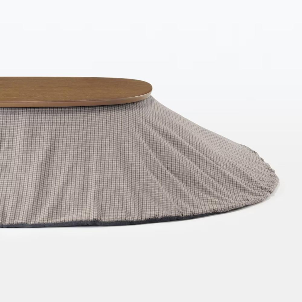 무인양품 코타츠 전용 이불 플란넬 체크 소형 브라운