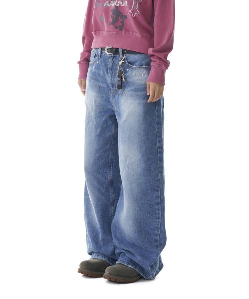 아캄(AAKAM)  Multi Studded Denim Pants (Blue) - 사이즈 & 후기 | 무신사
