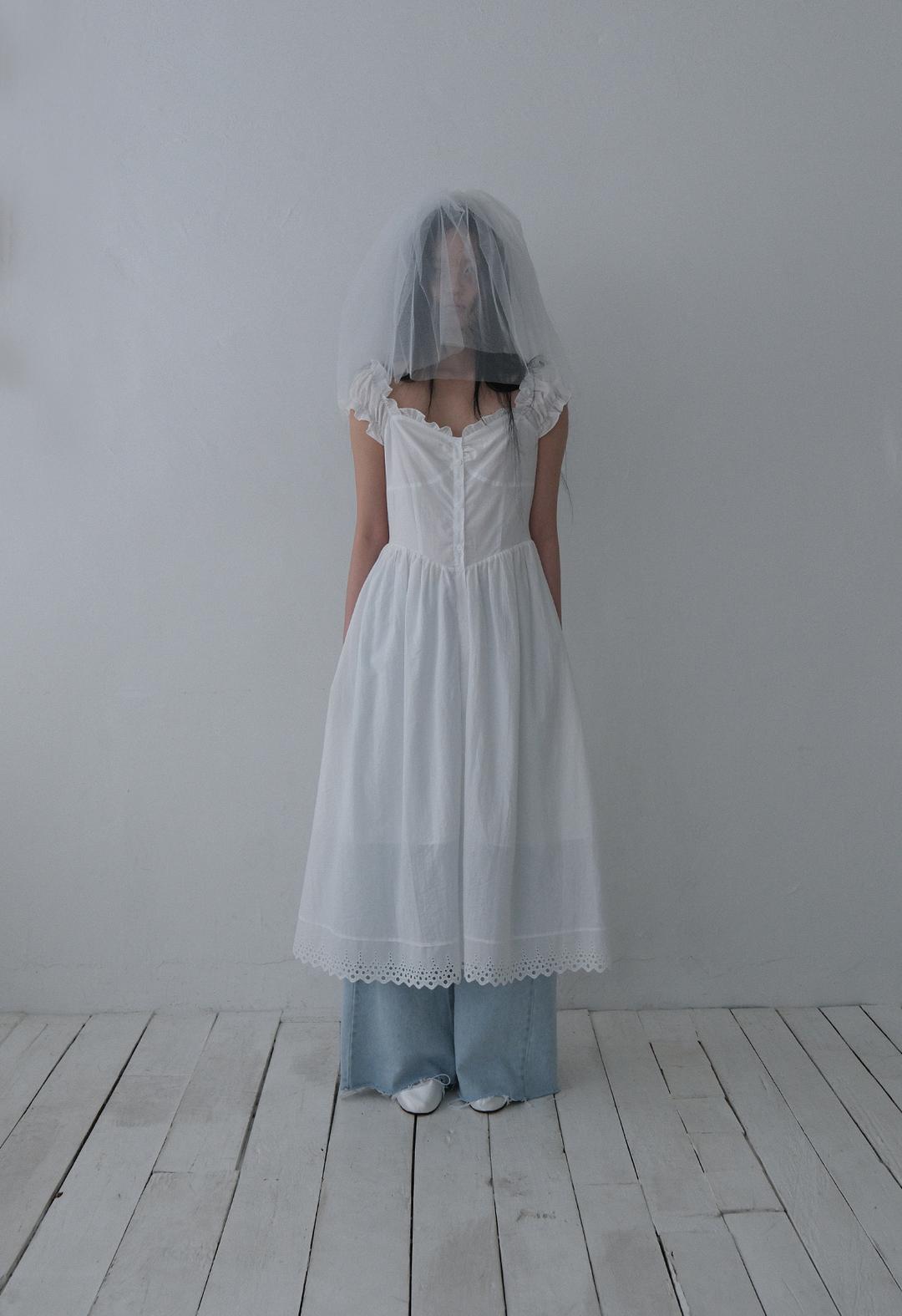 Smoke Frill Long Dress, 2color