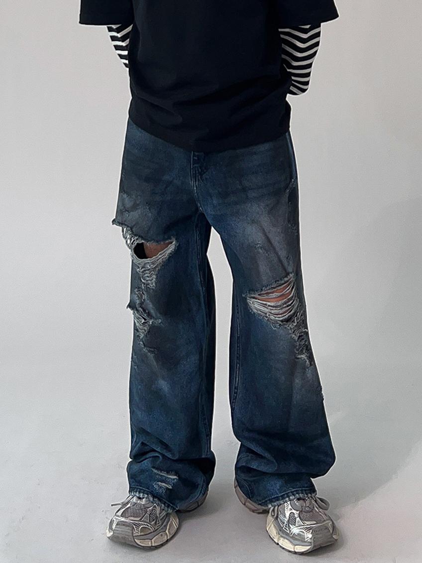 nerve dirty destroyed jeans