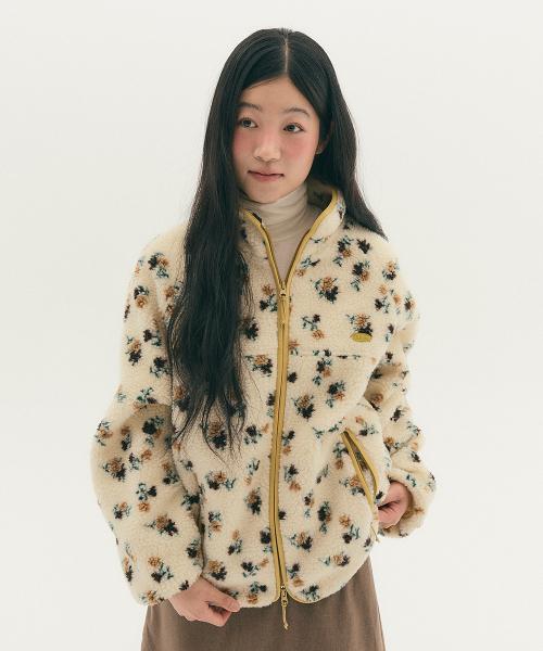 플리스 집업 크림