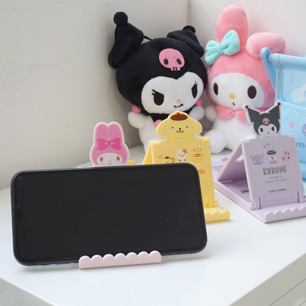 산리오 정품 캐릭터 핸드폰 거치대 접이식 스탠드 헬로키티 마이멜로디 시나모롤 폼폼푸린 쿠로미