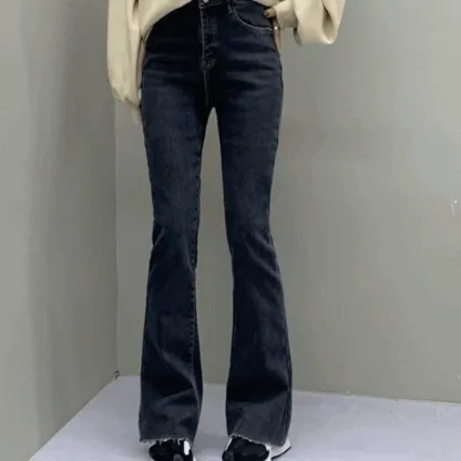 밑단컷팅 융기모 부츠컷 롱 팬츠