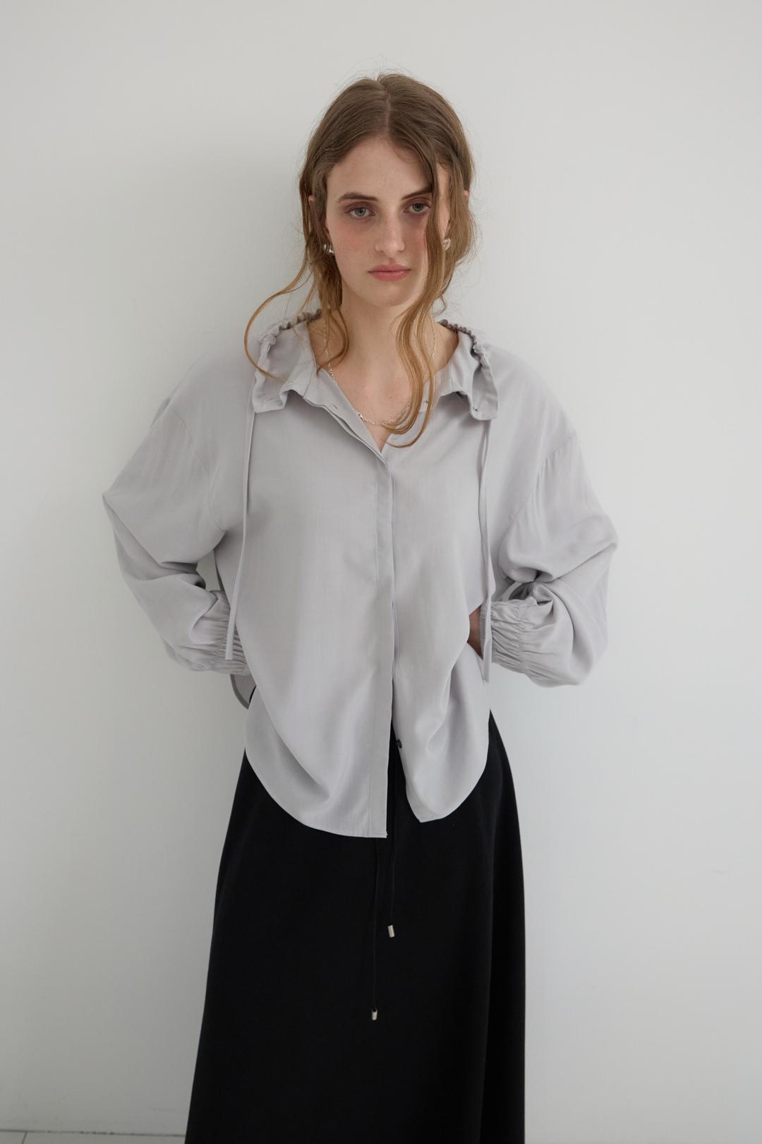 Letter Blouse (grey)