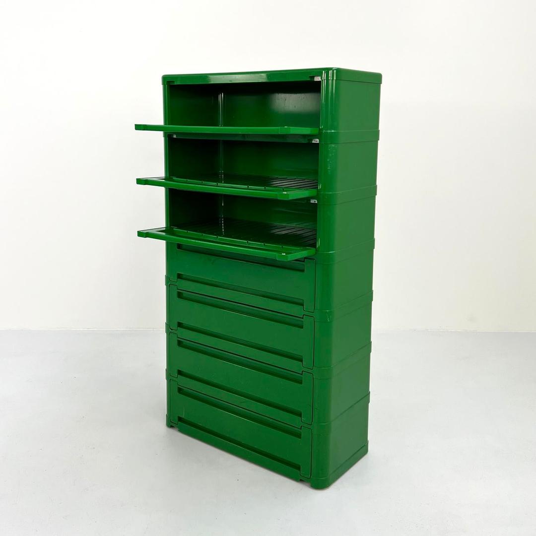 Green Chest of Drawers Model “4964” by Olaf Von Bohr for Kartell, 1970s