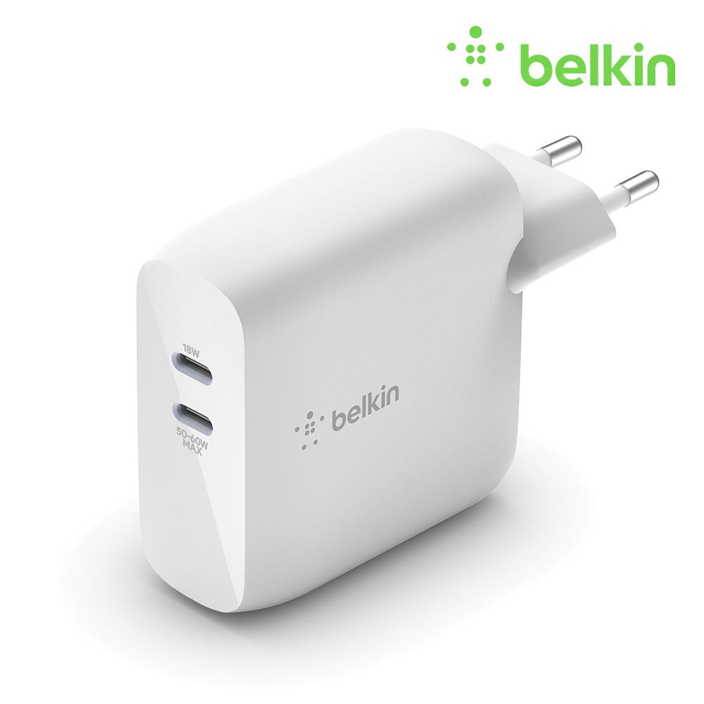 벨킨 부스트업 65W 듀얼 C타입 GaN PD 고속 충전기 WCH003kr 68W 맥북 프로 M1 아이패드 프로 5세대 아이폰13 12 노트북 삼성 LG그램