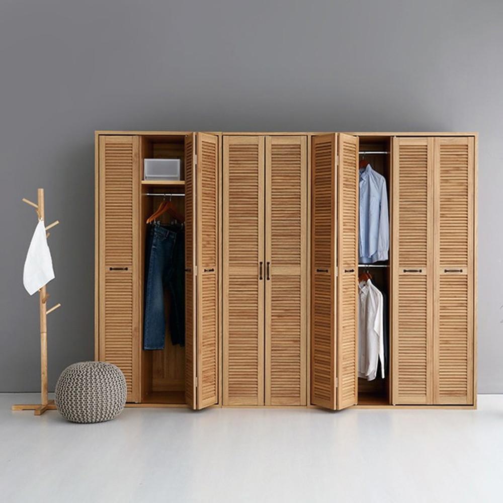 갤러리 옷장 2/3/4/6문 여닫이 폴딩도어 장롱 키큰장 행거 옷걸이 신혼 장농