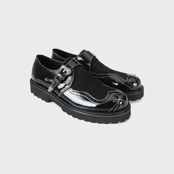 WESTERN BROGUE LOAFERS aaa463m(BLACK)
