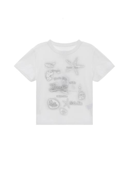 UNDER THE SEA GRAPHIC TOP IN WHITE