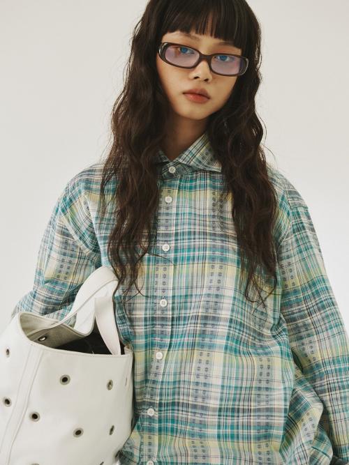 FLORAL CHECK SHIRT, GREEN