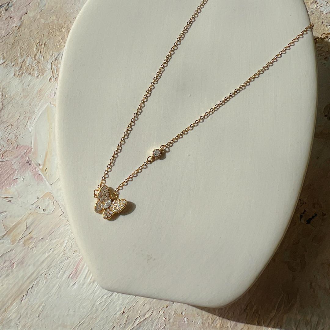 Hofburg Butterfly Necklace (#silver#gold)