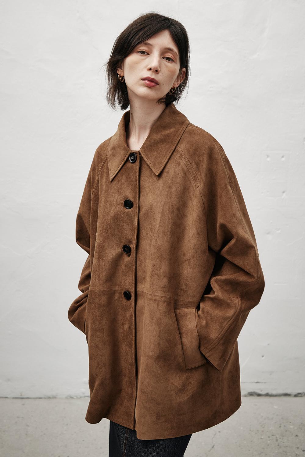 Eco Suede Half Jacket_Tan
