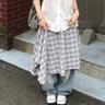 유루 체크 스커트 ( yuru check skirt )