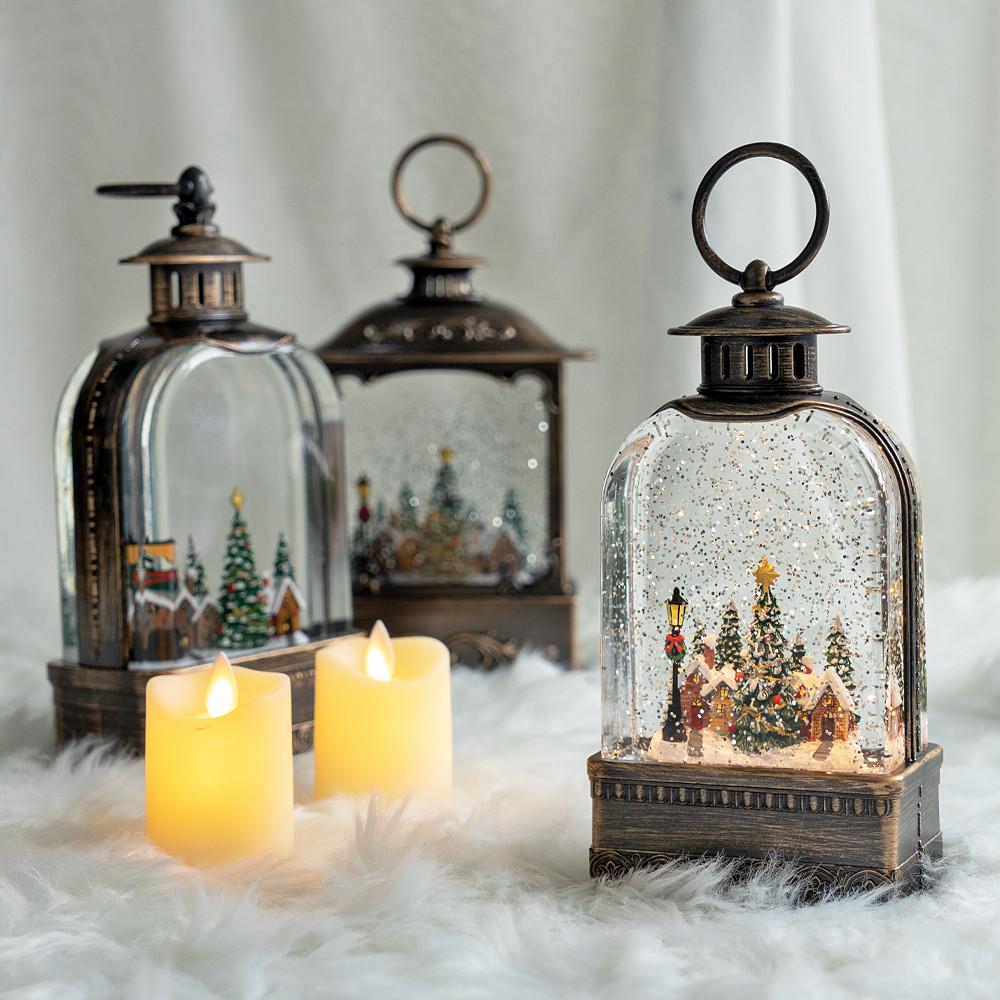 크리스마스 스노우볼 워터볼 오르골 선물 무드등 LED 트리 산타 눈사람 마을