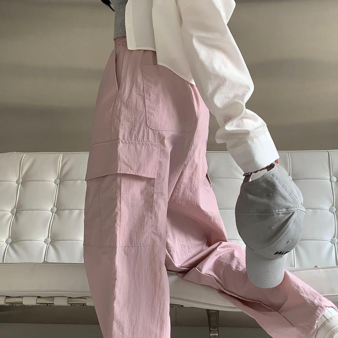 크림치즈마켓 (✨2만장돌파~인생카고✨/재구매최고📢) 자체제작 #크치Made 썸머 메모리즈 바스락 투웨이 스트링 조거 나일론 카고팬츠 트레이닝팬츠 - pt  카고바지/워터밤/페