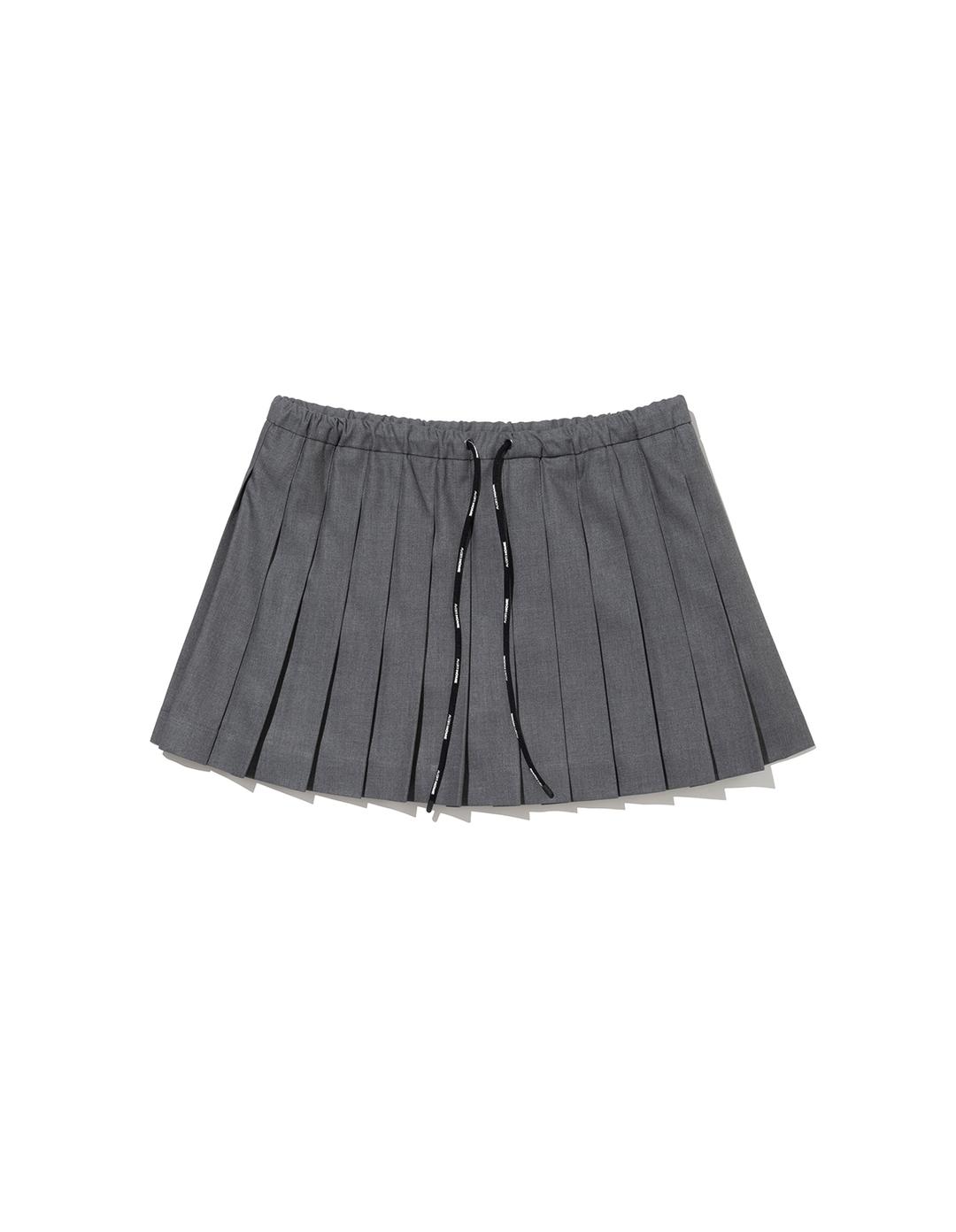 [2차 리오더] Pleats Mini Skirt Grey