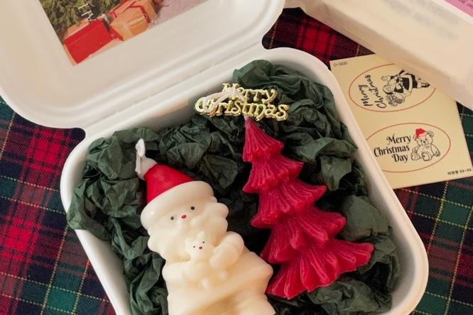 크리스마스 산타 트리 캔들세트  크리스마스선물  생일 답례품  크리스마스파티장식 트리꾸미기