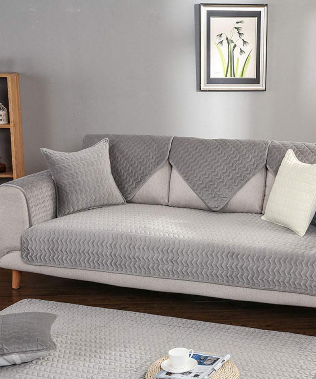 극세사 벨벳 쇼파패드 소파커버 덮개 3인용 4인용