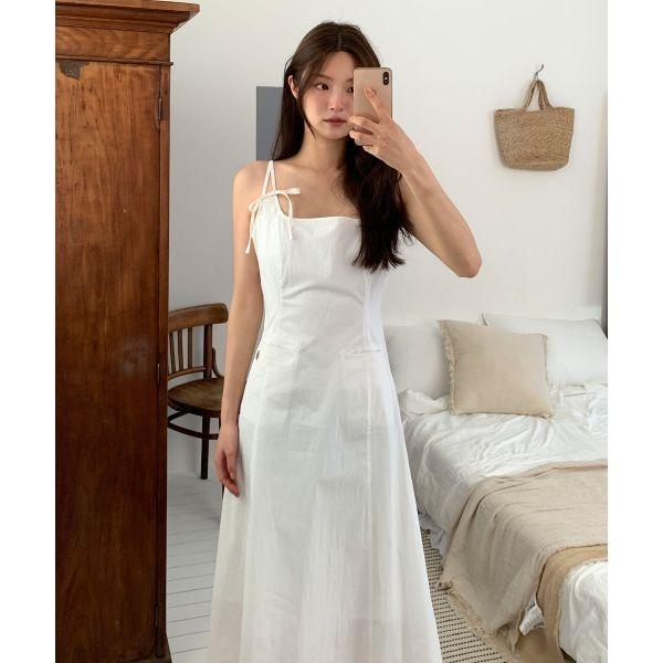 8월 21일 배송 CITYBREEZE 나일론 스트랩 리본 롱 원피스_3COLORS CTG2OP03BK 198526