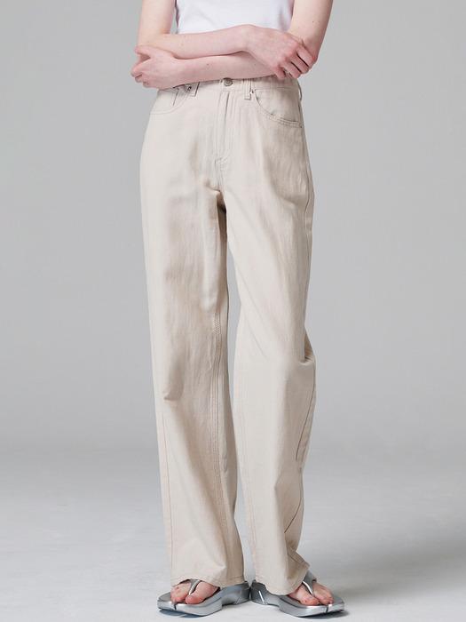 9130 썸머  경량 린넨 컬러데님 (라이트 베이지)
