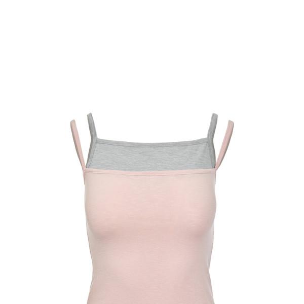 [2차 리오더] TWO-TONE SLEEVELESS TOP [GRAYPINK]