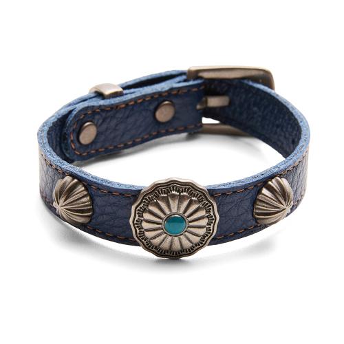 Concho Wrist Belt Navy
