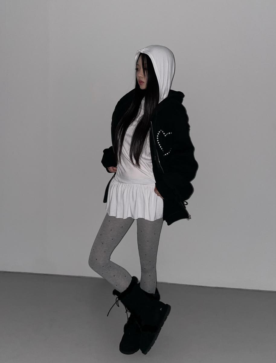 side shirring hoodie ops(3 color)