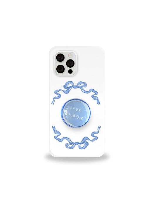[SET] Present series : Blue ribbon I phone case