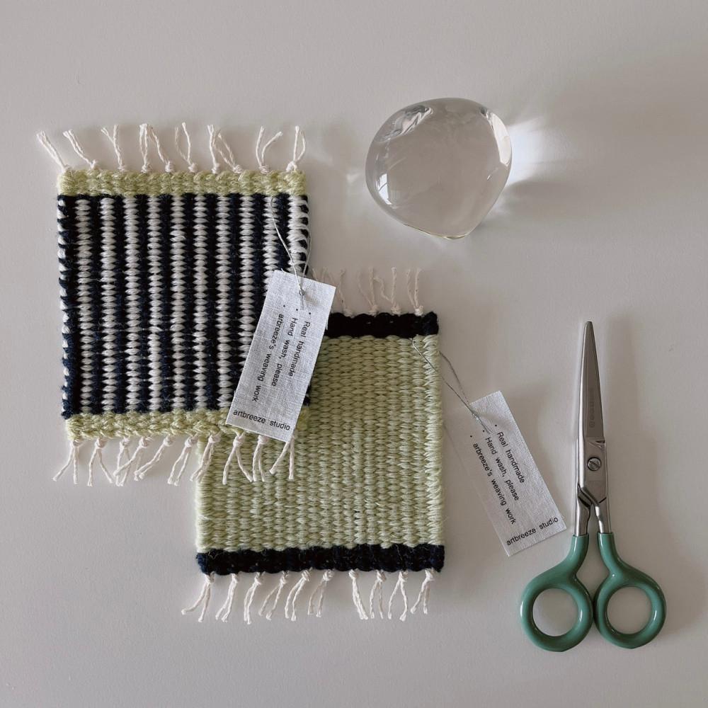 avocado weaving coaster 티코스터 위빙 감성소품, 아트브리즈