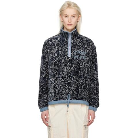 Navy Mineral Sweater 241480F097001