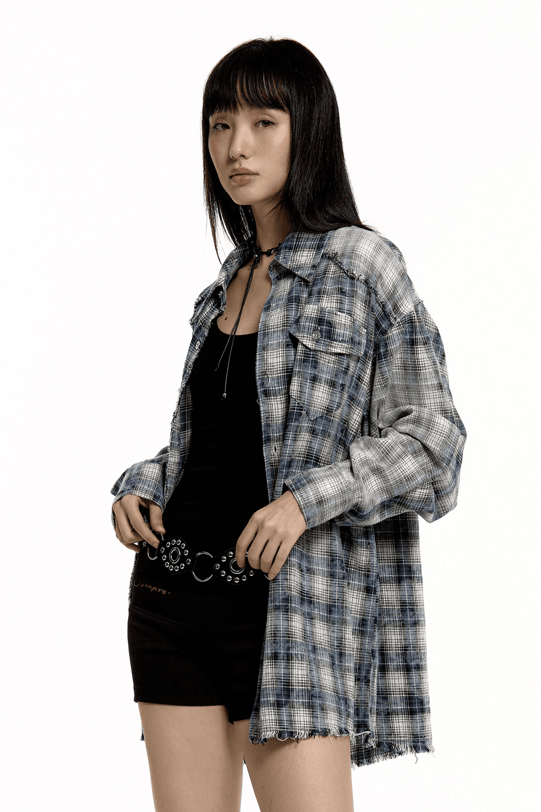 WASHING CHECK SHIRT BLUE [예약발송 09/25]