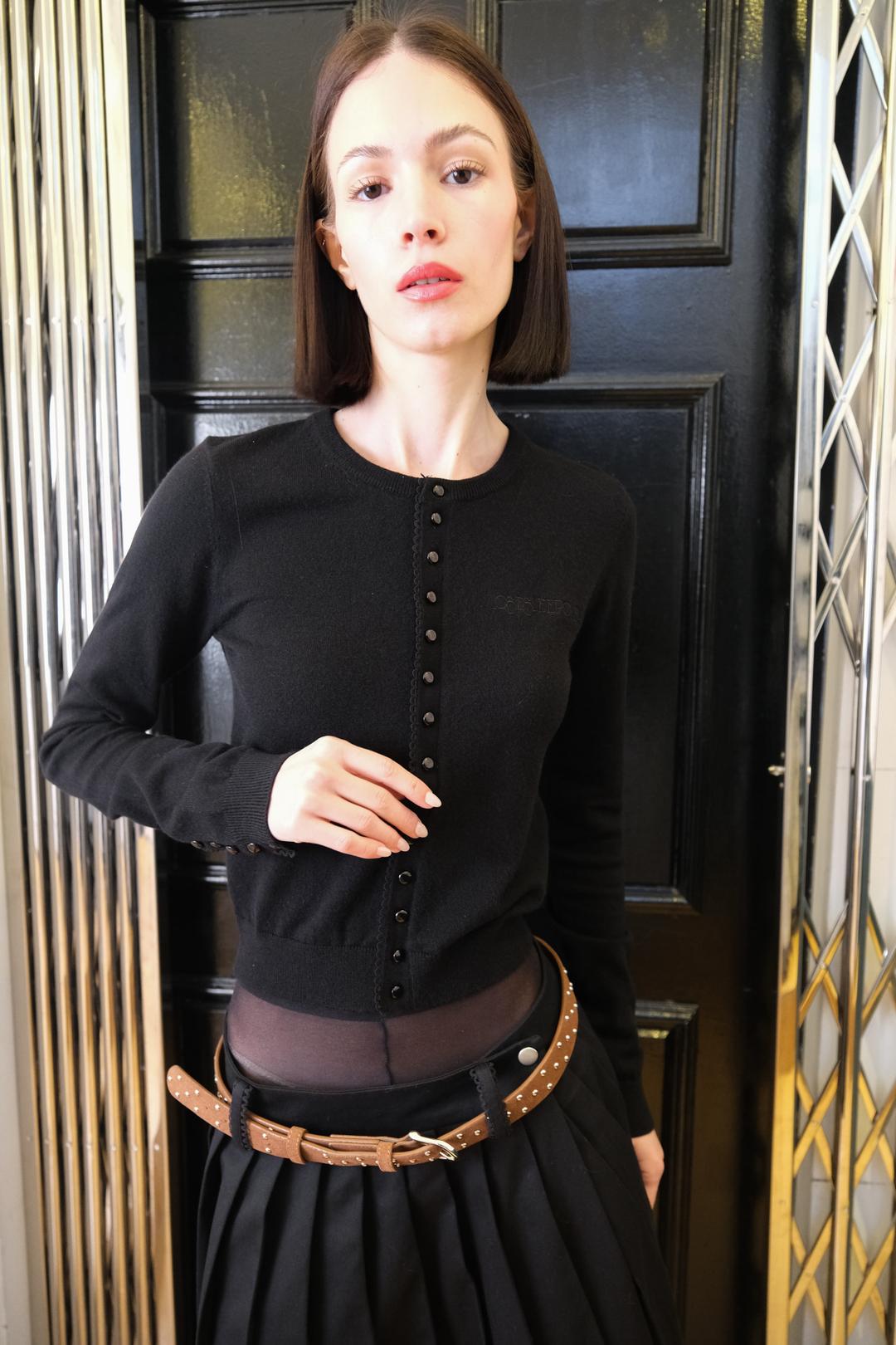 [품절임박] ETERNAL HEART LACE MINI CARDIGAN *BLACK