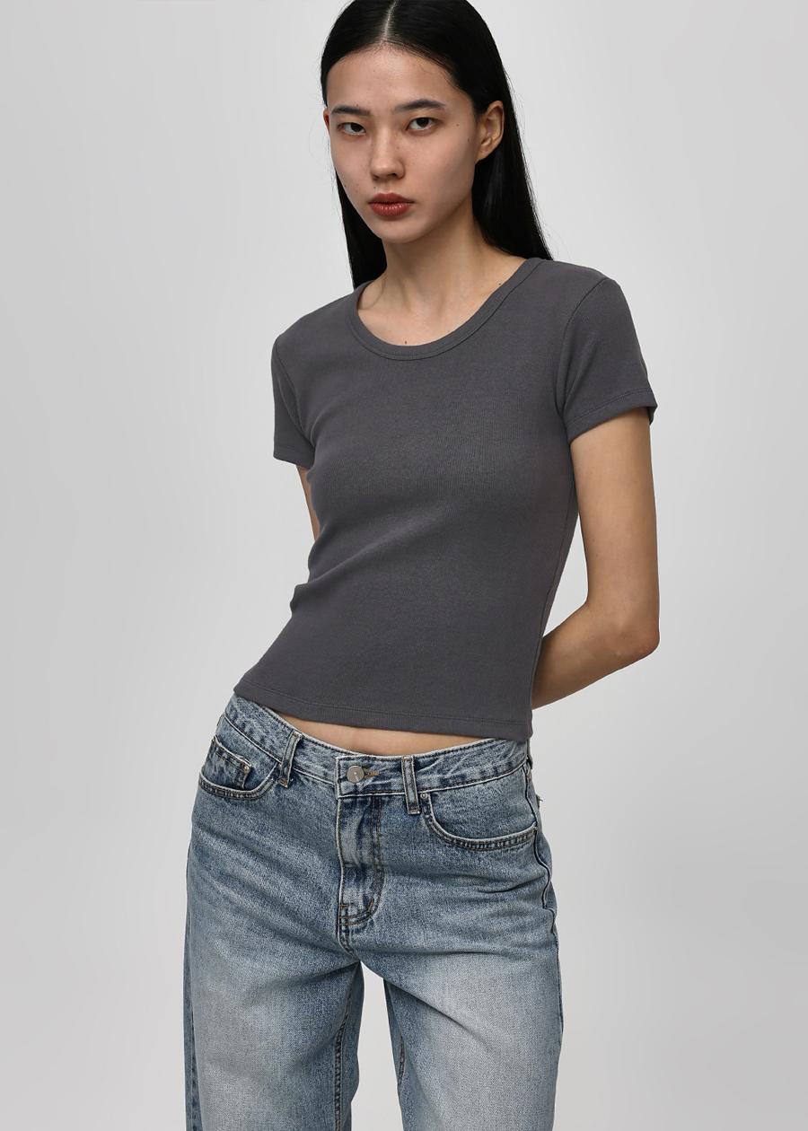 블랙업 [2만장판매] [B-BASIC] 유넥 골지 반팔티 (2SIZE)