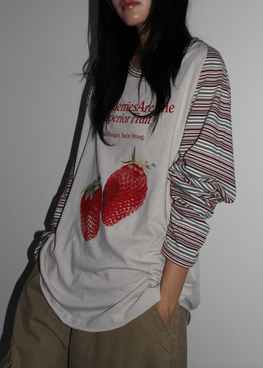 이오엔 STRAWBERRY TEE (2color)