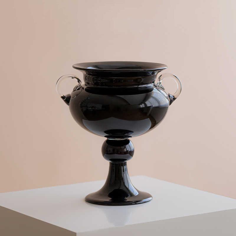 유럽 블랙 글라스 한다발 대형 JAR 수입 꽃병 화병 꽃화병 거실 매장 인테리어 장식품