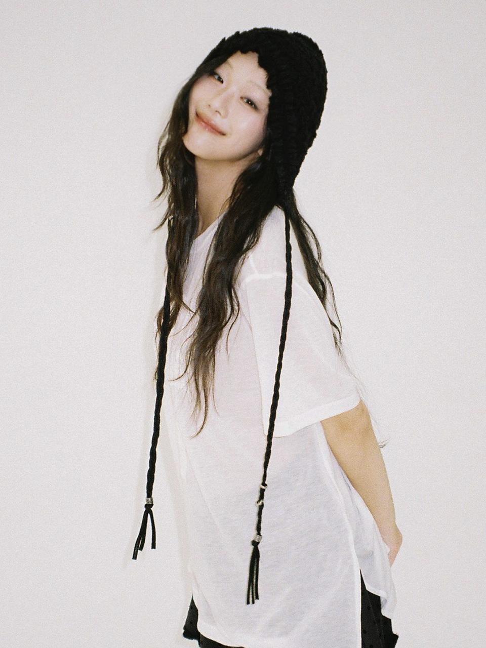 † 오픈기념 10% † Pierced Heart Bonnet - BLACK