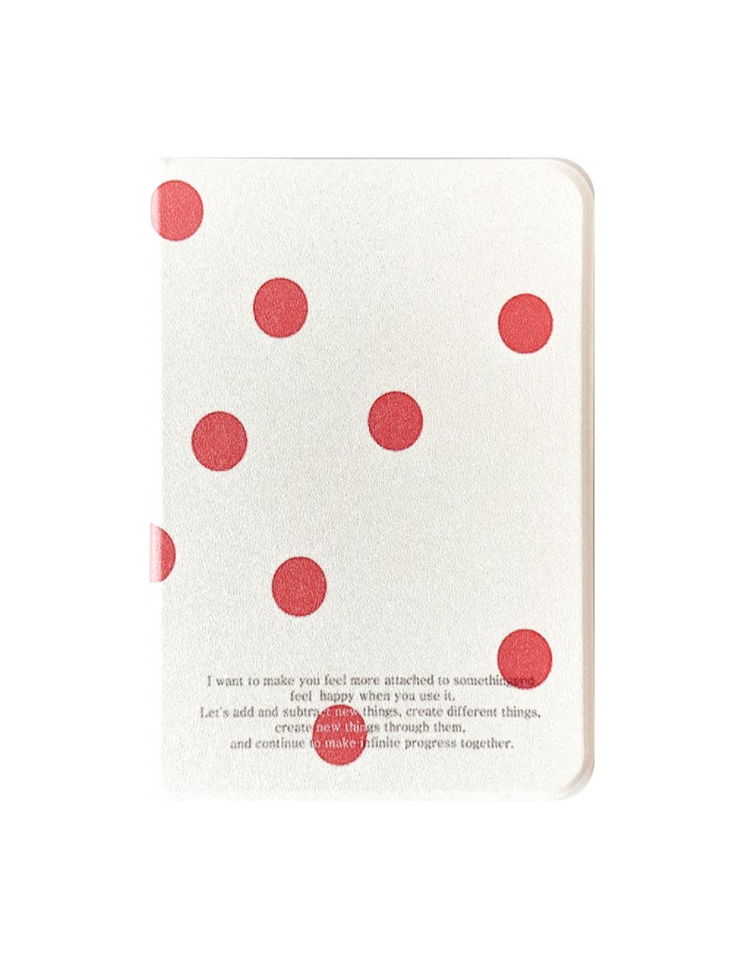 Dot White iPad Case (Red)