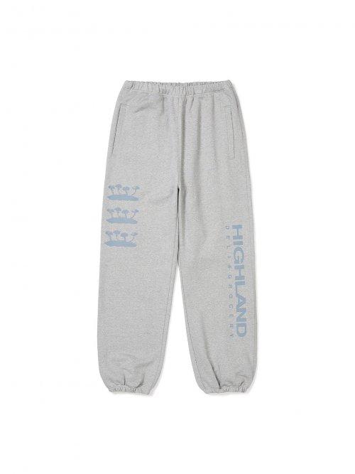 Graphic Sweatpants Melange Grey