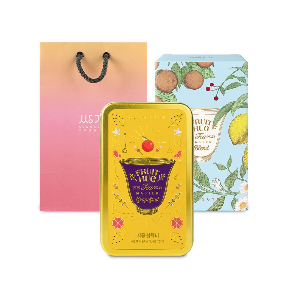 쌍계명차 과일 허그 티캔 자몽블랙티 6티백 [원산지:국내/수압]