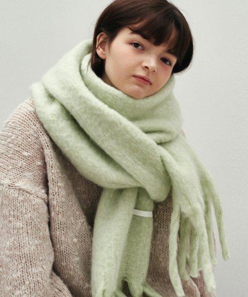 로에일(LOEIL)  퍼스트 라벨 볼드 머플러_그린 - 사이즈 & 후기 | 무신사