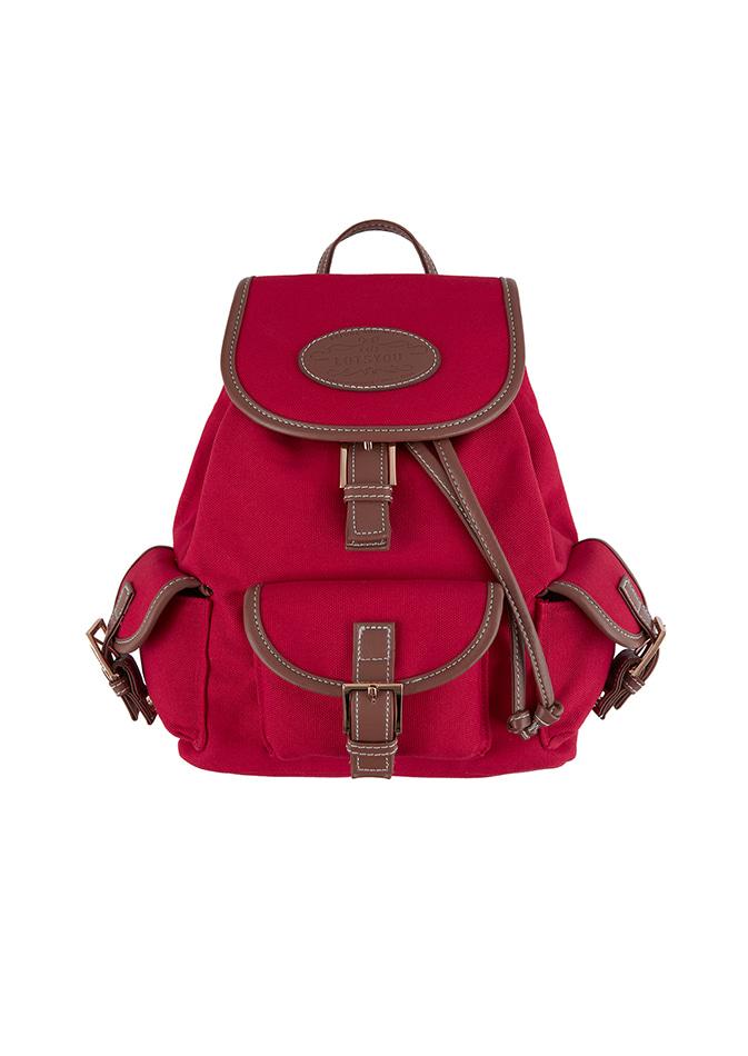 lotsyou_Nostalgia Canvas Backpack Red