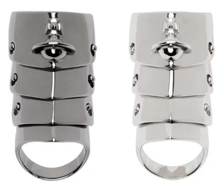 비비안웨스트우드 아머 Armour 반지 링 실버 건메탈