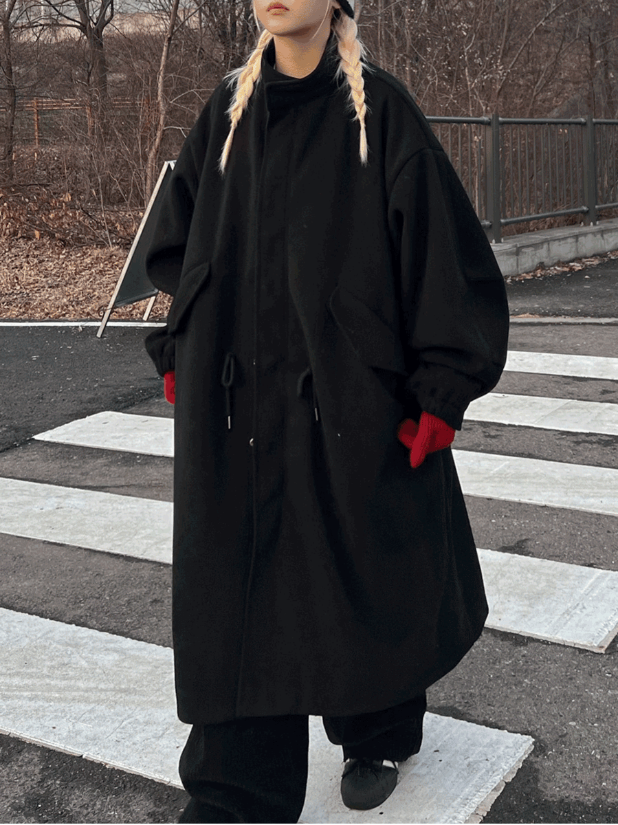 [ Unisex ] 피쉬테일 롱 오버 코트