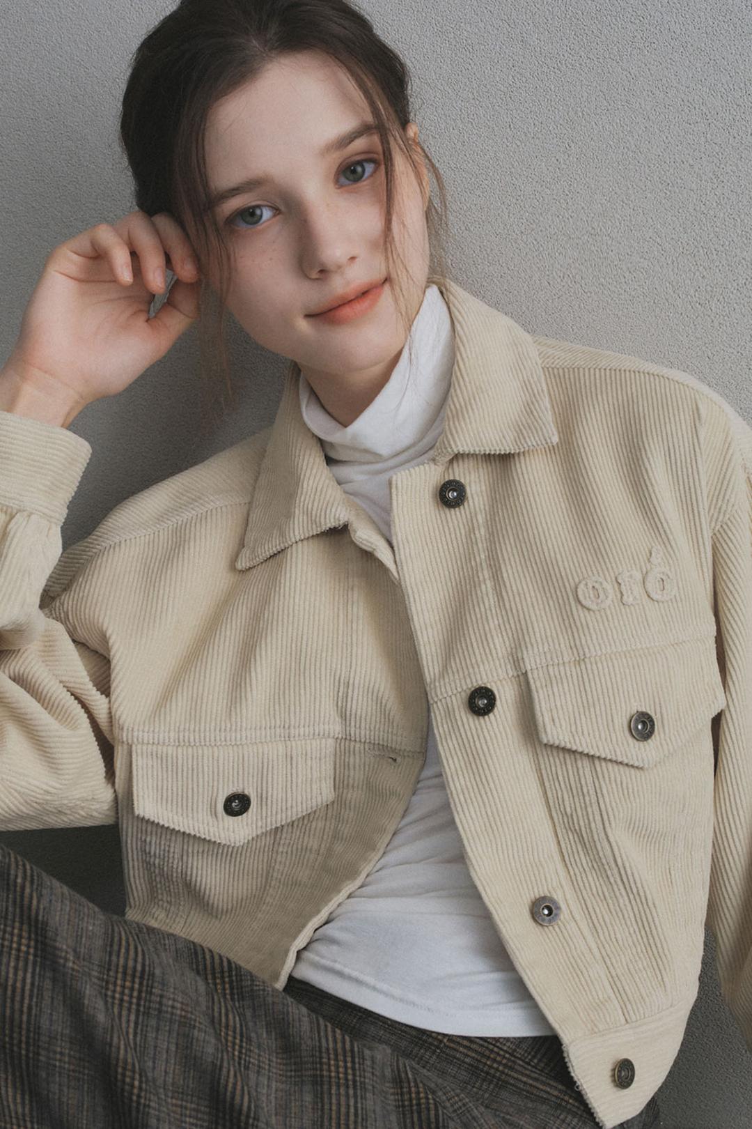 어피어 코듀로이 트러커 자켓_Soft Vanilla