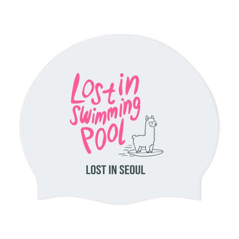 SURFING LLAMA SWIM CAP