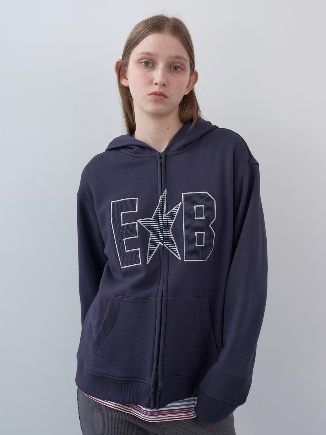 [4/17(금) 예약배송] 와플 패치 집업 후디 (Navy)