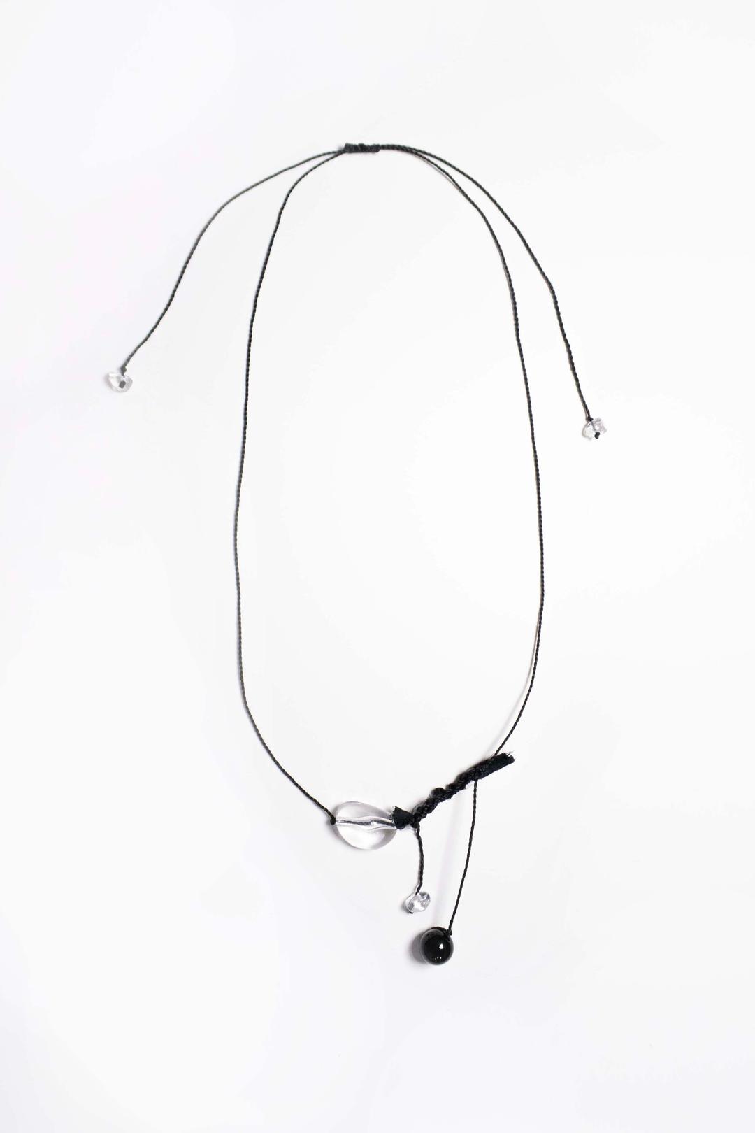 Clear Necklace - Black