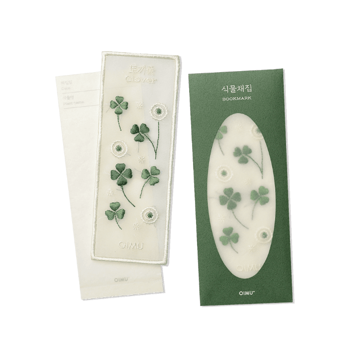 Plant collecting bookmark _ clover