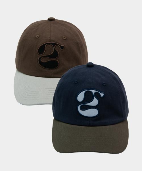 시그니처 심볼 로고 아플리케 투톤 레이어드 볼캡 _2COLOR